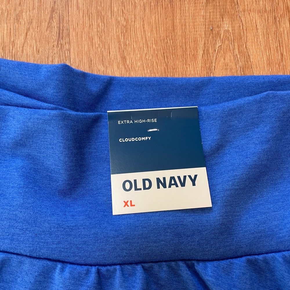 Old Navy Extra High Rise Cloudcomfy Skort XL Blue Tennis Skirt Stretch Soft NWT - Picture 5 of 9
